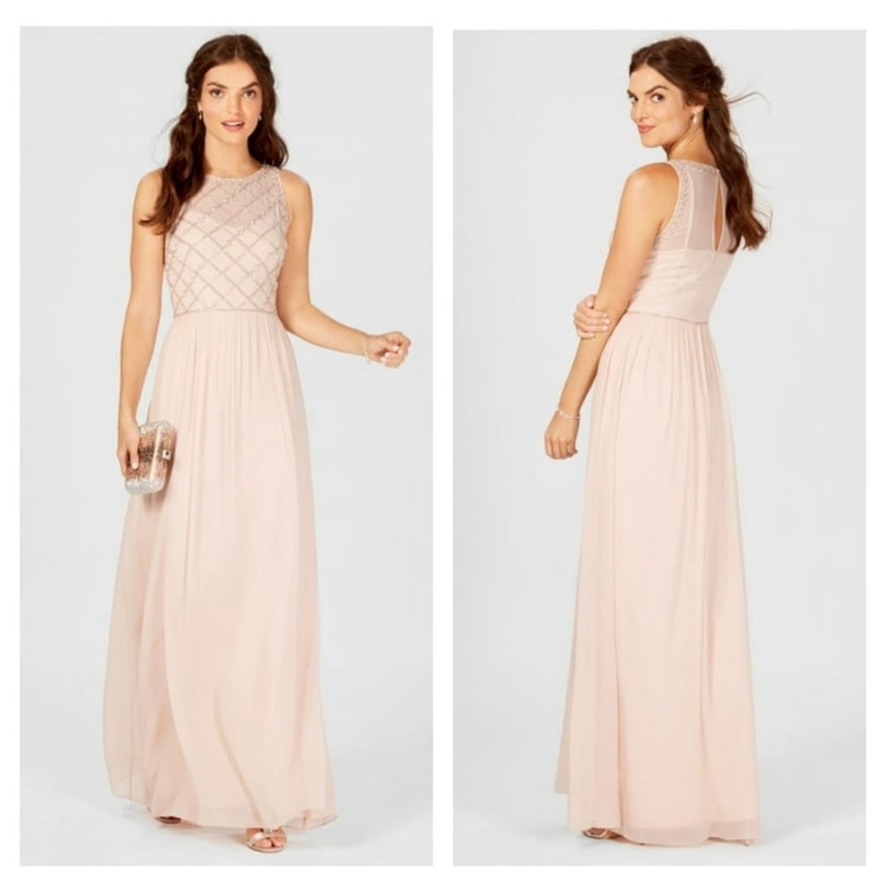 Adrianna Papell Adrianna Papell Beaded A-Line Gown Bridesmaid Dress 8